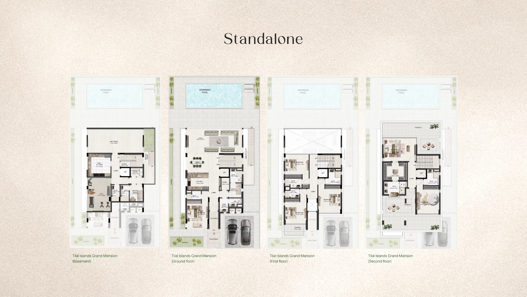 Standalone mansion floor plan