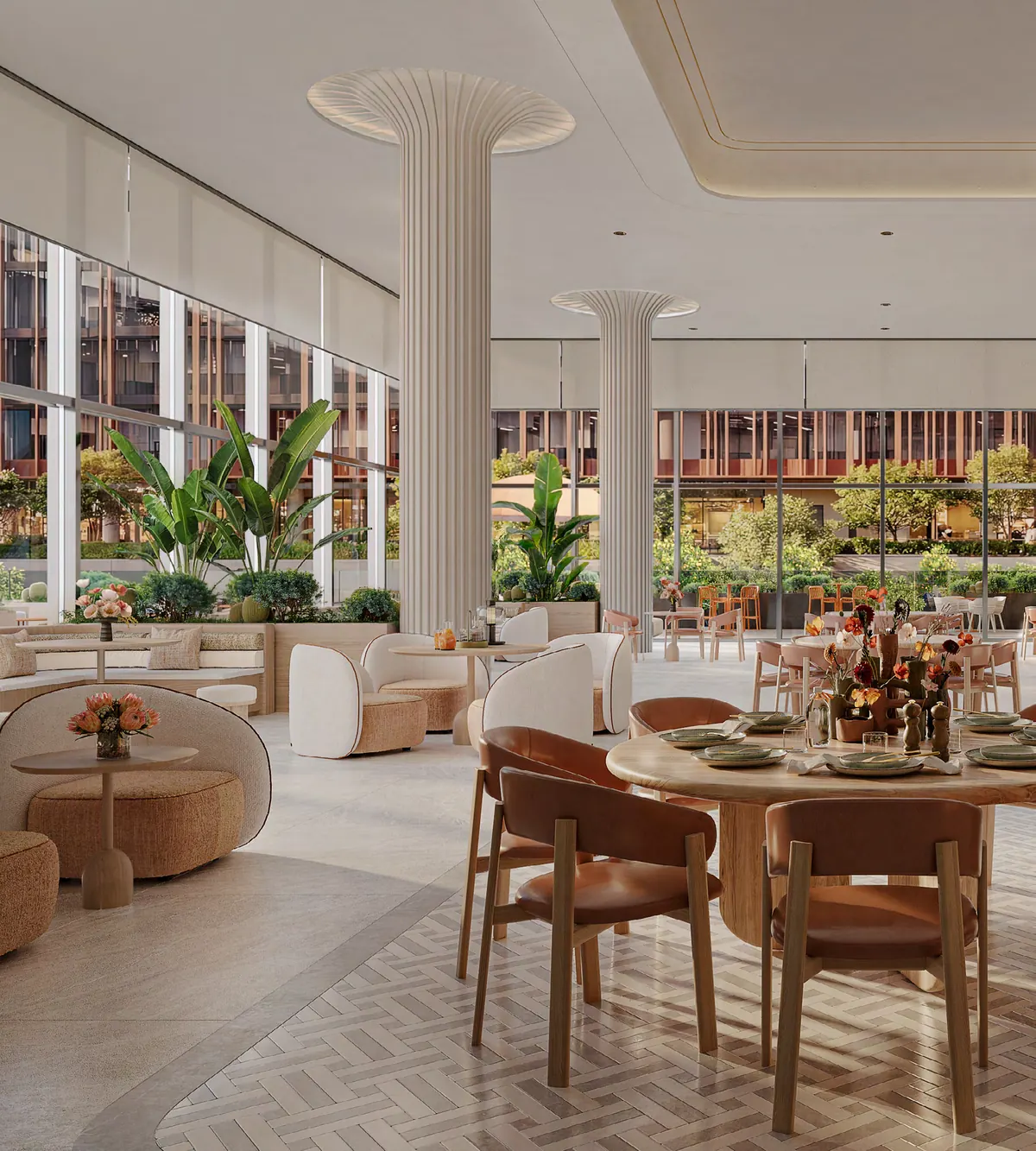 Ground floor coffee bar at The Yards Plaza