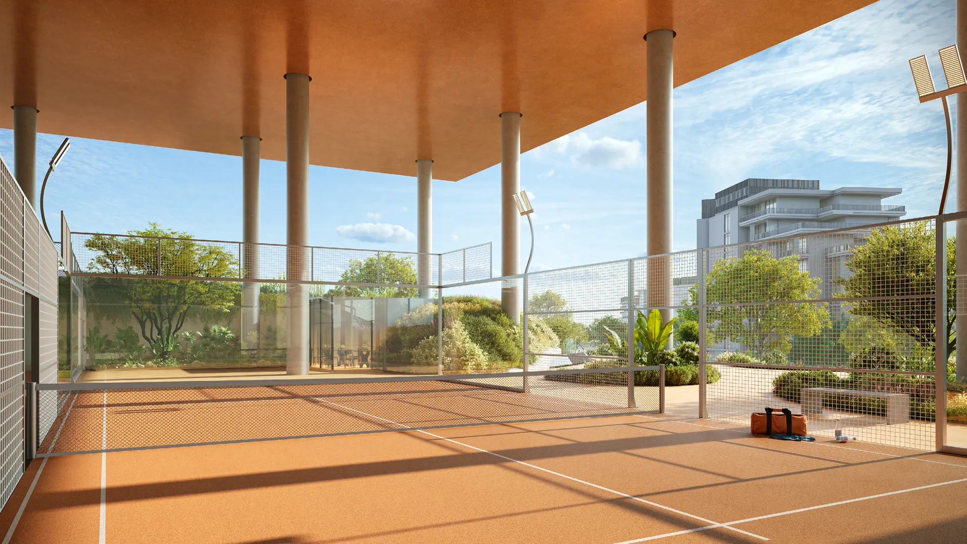 Padel court at The Yards Plaza